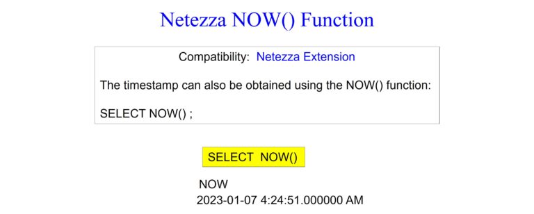 Mastering Netezza Date Functions – Software connecting all databases
